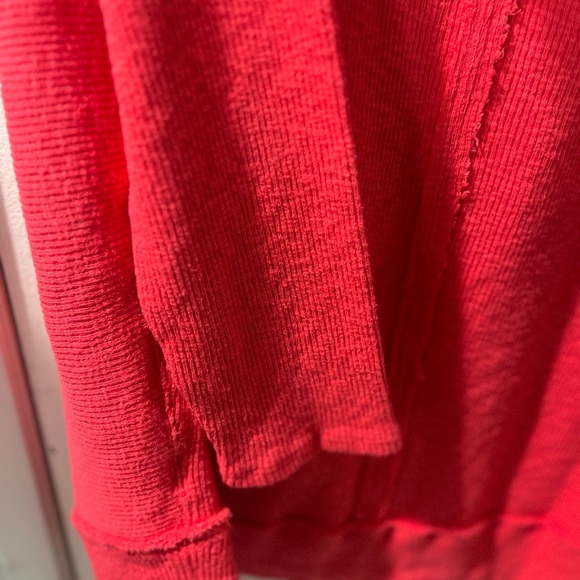 We The Free Casey Mock Neck Tunic Top Orange/Red Size Womens Large NWOT - Picture 7 of 7